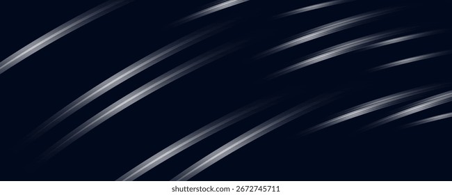 Línea de efecto de luz Abstractas. Velocidad ​​Ilustración vectorial, carretera. Rayos láser blancos aislados sobre fondo negro. Flash de lente blanco. Horizontales rayos brillando en la oscuridad.