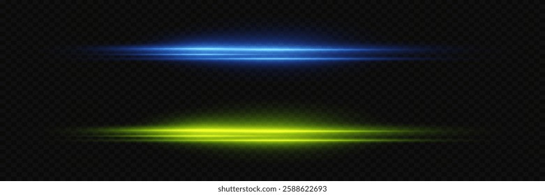 Abstract light effect of moving speed lines and laser flare of light.