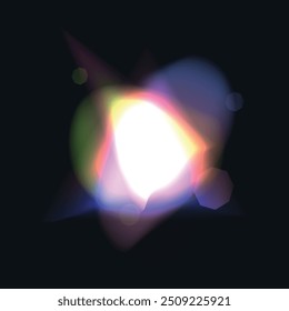 Efecto de luz Abstractas de la reflexión del resplandor del cristal del arco iris