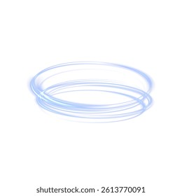 abstract light effect with rotating rays, stripes, swirl motion PNG. Bright, futuristic light trail with swirling blue neon waves, glowing swirl PNG, sparkling energy.