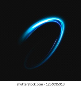 Abstract light effect at transparent.
Neon blurry glowing circles at motion. Luminous spiral. Light painting concept.
Vector object for Your design solutions