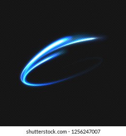 Abstract light effect at transparent.
Neon blurry glowing circles at motion. Luminous spiral. Light painting concept.
Vector object for Your design solutions