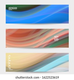 Abstract light effect wave banner. Laser beams motion speed of sound in the space. Technology computer science data communication background. Fluid blurred futuristic shimmering rays.