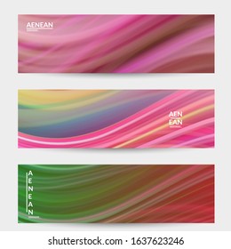 Abstract light effect wave banner. Laser beams motion speed of sound in the space. Technology computer science data communication background. Fluid blurred futuristic shimmering rays.