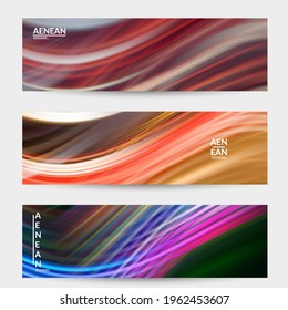 Pancarta de efecto luminoso abstracto. Velocidad de movimiento de los rayos láser del sonido en el espacio. Antecedentes de la comunicación de datos de la ciencia de la informática tecnológica. Rayos brillantes futuristas y fluidos.
