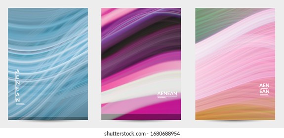Abstract light effect wave flyer. Laser beams motion speed of sound in the space. Technology computer science data communication background. Fluid blurred futuristic shimmering rays.
