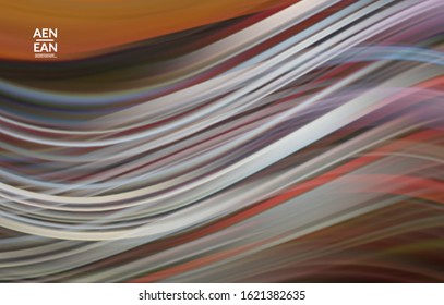 Abstract light effect wave wallpaper. Laser beams motion speed of sound in the space. Technology computer science data communication background. Fluid blurred futuristic shimmering rays..