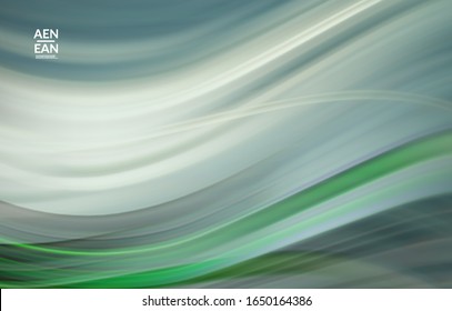 Abstract light effect wave wallpaper. Laser beams motion speed of sound in the space. Technology computer science data communication background. Fluid blurred futuristic shimmering rays..