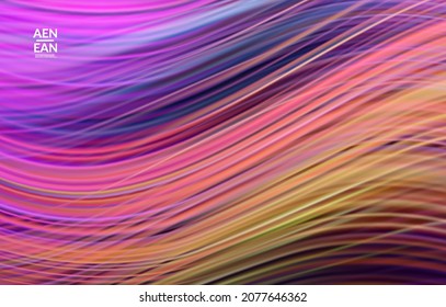 Abstract light effect wave wallpaper. Laser beams motion speed of sound in the space. Technology computer science data communication background. Fluid blurred futuristic shimmering rays..