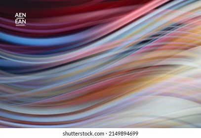Abstract light effect wave wallpaper. Laser beams motion speed of sound in the space. Technology computer science data communication background. Fluid blurred futuristic shimmering rays..