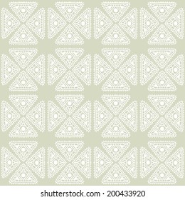 Abstract light ethnic seamless pattern. Aztec ornament. Tribal art. Geometric background with triangles. Repeating texture. Fabric design. Wallpaper - vector 