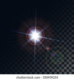 Abstract light flare. Lens effect for your design.