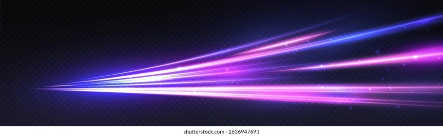 Abstract light flow of motion dynamics in bright colorful colors. For visual effects on the topic of speed and high-tech interfaces.