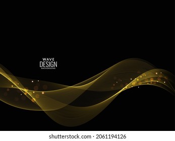 Abstract light flowing stylish wave modern background illustration pattern vector