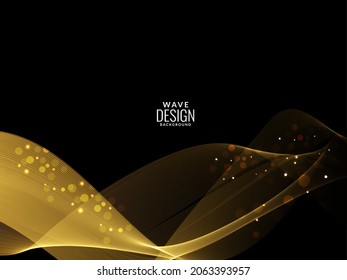 Abstract light flowing stylish wave modern background illustration pattern vector