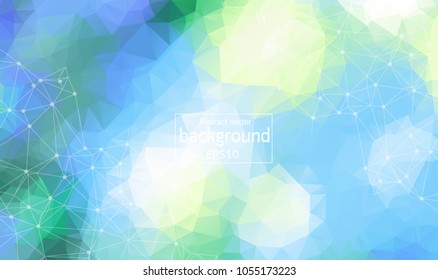 Abstract  Light Geometric Polygonal background molecule and communication. Connected lines with dots. Concept of the science, chemistry, biology, medicine, technology.