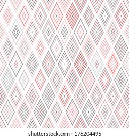 Abstract light geometric seamless pattern with rhombus