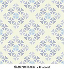 Abstract light geometric seamless pattern with triangles. Repeating background texture