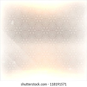 Abstract light glow background with snowflakes for winter design. Vector illustration