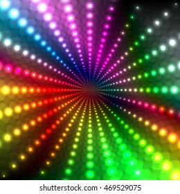 Abstract light glowing rainbow background
