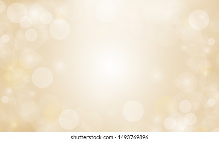 Abstract light Golden bokeh background, Christmas lights vector design.