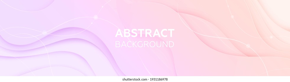 Abstract, light, gradient background with lines and layers. Profile header, site header. Vector design, illustration