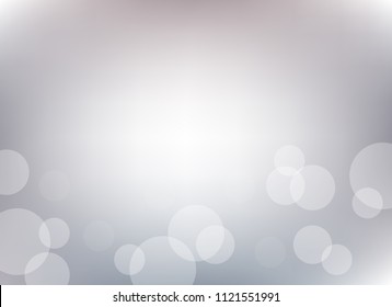 abstract light gray colorful bokeh defocused background.beautiful vector