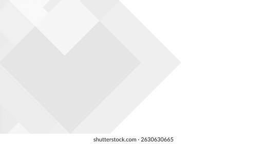 Abstract light gray geometric shapes fill the left side, fading to plain white space. The design shape resembles a heart, a symbol of love.