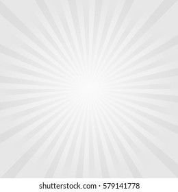 Abstract light Gray rays background. Vector