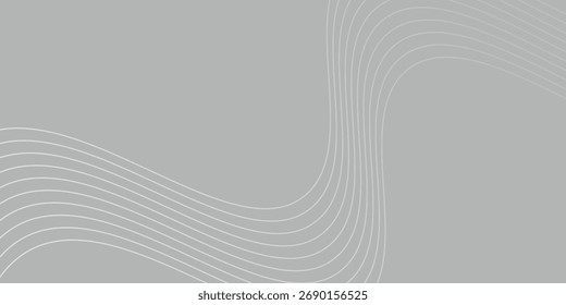 Abstract Light Gray Wavy Lines Minimalist Vector Background, vector illustration