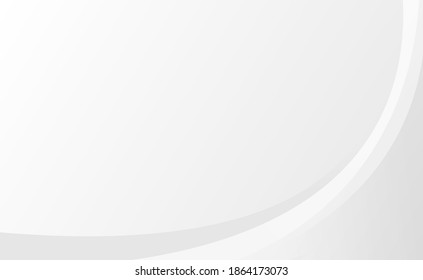 Resumen de la curva de las líneas gris claro y blanco se oscilan entre suaves y modernos con la ilustración del vector de fondo espacial.