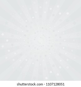 Abstract light Gray White rays and stars background. Square. Vector EPS 10 cmyk