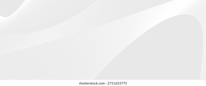 Abstractas gris claro blanco ondulado líneas de fondo moderno diseño mínimo textura digital gráfico