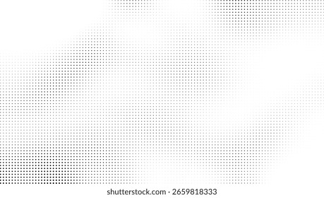 Patrón de punto de semitono de escala de grises de luz Abstractas con horizonte central de desvanecimiento y efecto de degradado suave para fondos minimalistas