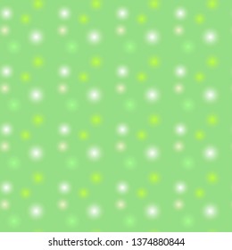 Abstract light green background with blurred circles. Seamless vector pattern.
