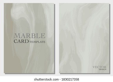 Abstract light green background card template with marble design