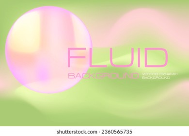 Abstract light green background with fluid pink circle, perfect for fresh presentations, modern posters, trendy beauty banners