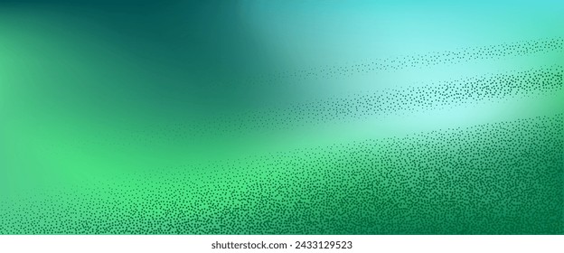 Fondo verde claro abstracto con textura granulada. Patrón de semitonos de puntos