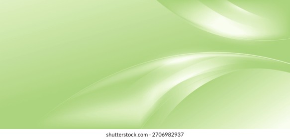 Fondo verde claro Abstractas con curvas de flujo suave