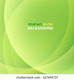 Abstract light green background. Vector illustration for natural design. Wallpaper, web banner or design element. With place for text. Eco concept. Shine nature backdrop.