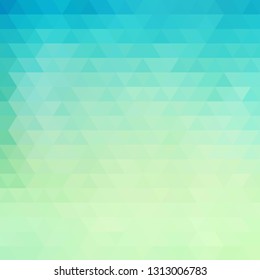 abstract light green and blue triangles background 