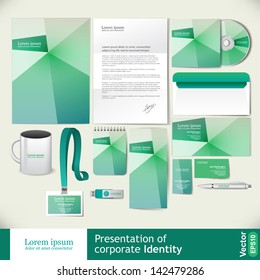 Abstract light green corporate identity