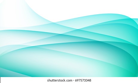 Abstract light green curve background