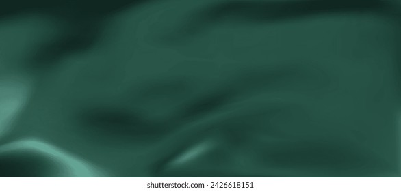 Abstract light green gradient background. Minimalistic subtle wavy silk texture. 3D vector illustration.