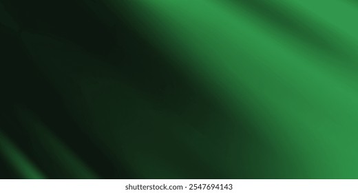 Fondo de gradiente verde claro Abstractas. Textura de seda ondulada sutil minimalista. Ilustración vectorial 3D.