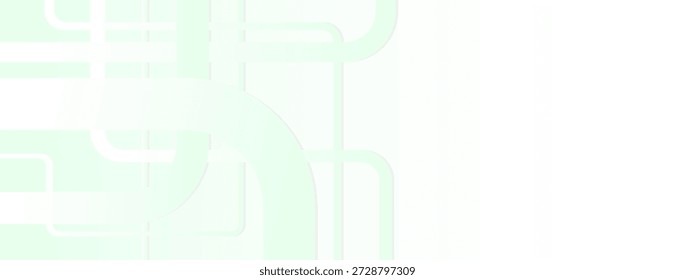 Fondo de red verde claro Abstractas con líneas redondeadas geométricas y diseño moderno limpio