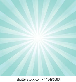 Abstract Light Green rays background. Vector