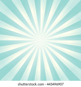 Abstract Light Green rays background. Vector