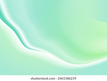 Abstractas verde claro liso ondas líquidas de fondo elegante. Diseño de Vector brillante pastel