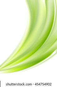 Resumen del fondo de las líneas onduladas verde claro. Diseño de la ilustración de ondas de vector